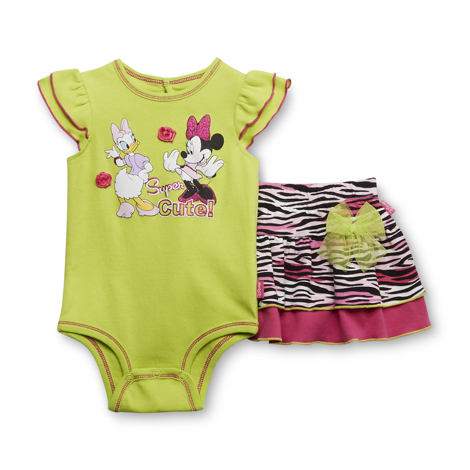 Disney Newborn Girl's Bodysuit & Skirt - Minnie Mouse & Daisy Duck