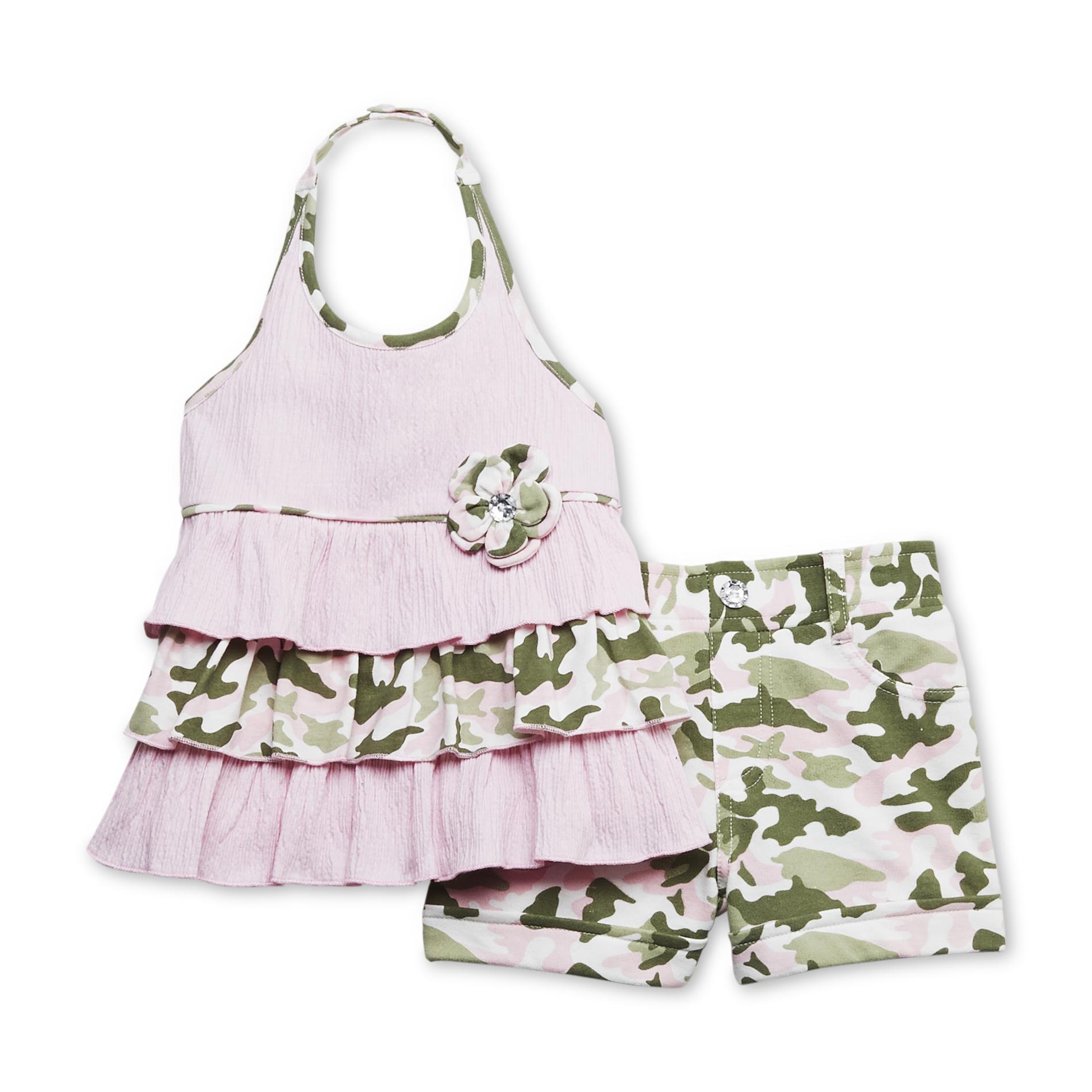 WonderKids Infant & Toddler Girl's Halter Top & Shorts - Camouflage