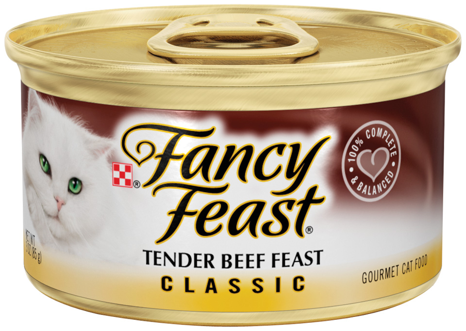 Fancy Feast Tender Beef Feast Classic Gourmet Cat Food 3 oz. Can