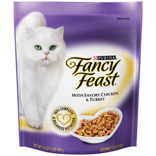Fancy Feast Dry With Savory Chicken Turkey Cat Food 16 Oz Pouch