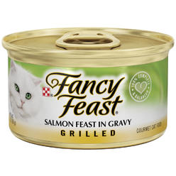 Fancy Feast Grilled Salmon Feast in Gravy Wet Cat Food (3-oz can,case of 24)