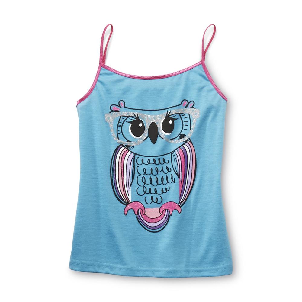 Joe Boxer Girl's Pajama Shirt  Tank Top & Shorts - Hearts & Owl