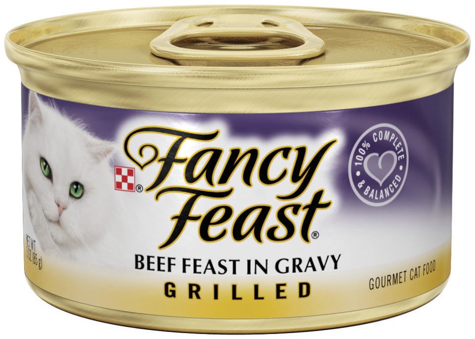 Fancy Feast Grilled Beef Feast in Gravy Cat Food 3 oz. Can