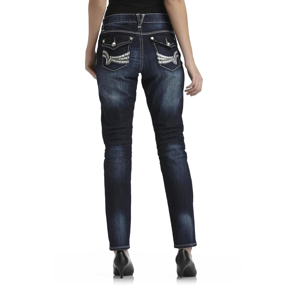 Canyon River Blues Women's Embellished Skinny Jeans - Studded Leather
