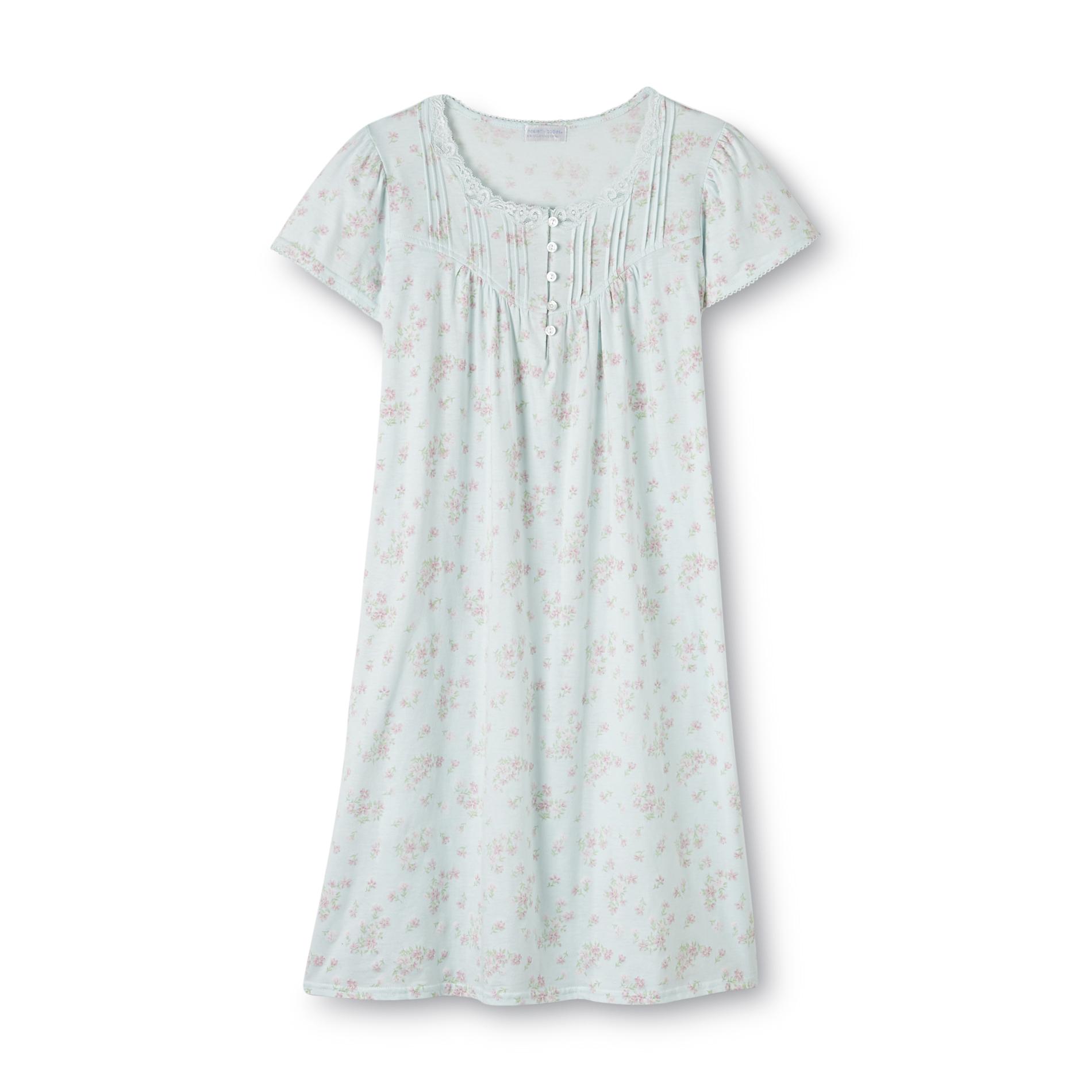 Heavenly Bodies by Miss Elaine Women's Nightgown - Floral Print