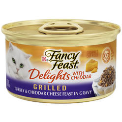 Fancy Feast Purina Delights With Cheddar Grilled Turkey & Cheddar Cheese Flavor In Gravy (12-Cans) (Net Wt 3 Oz Each)