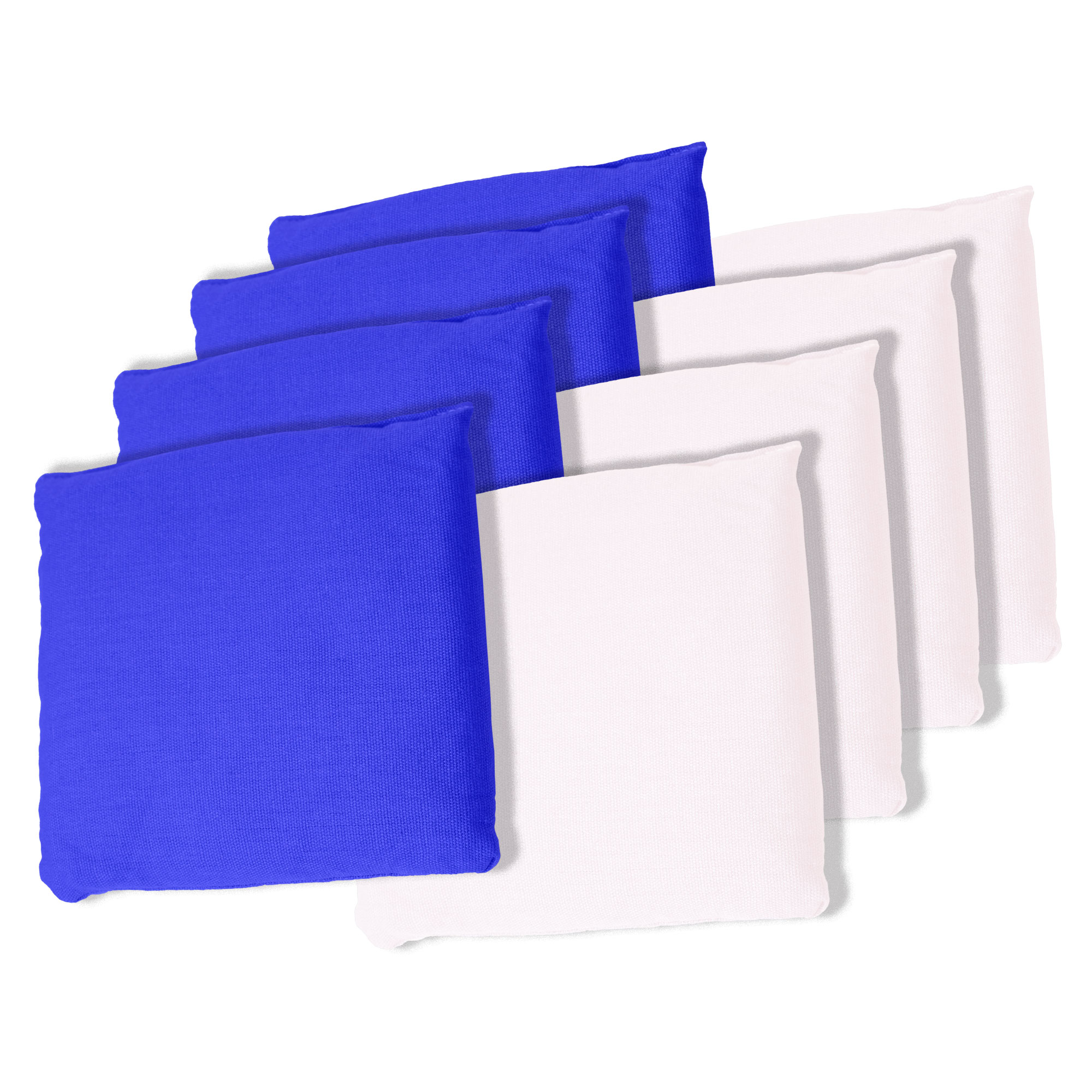 Trademark Global Championship White/Blue Cornhole Bags - Set of 8