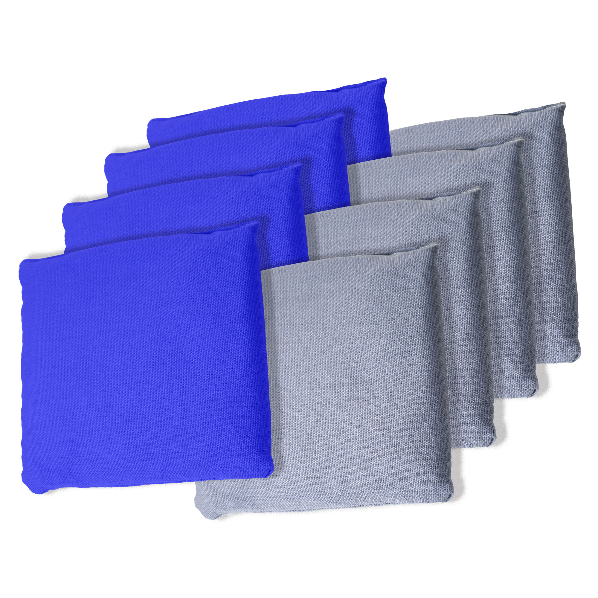 Trademark Global Championship Blue/Grey Cornhole Bags - Set of 8