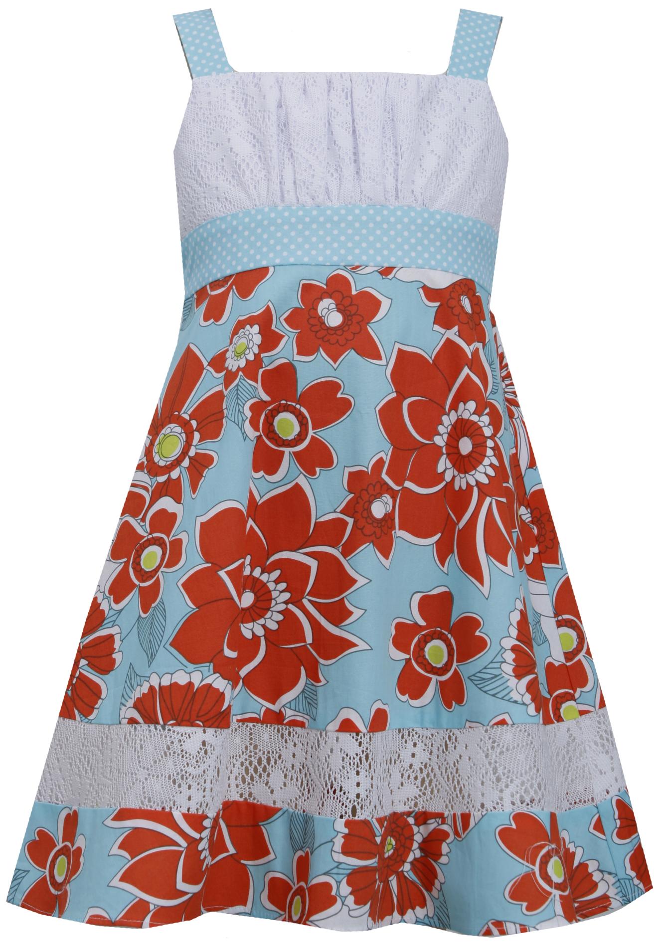 Ashley Ann Girl's Spring Dress - Floral Eyelet