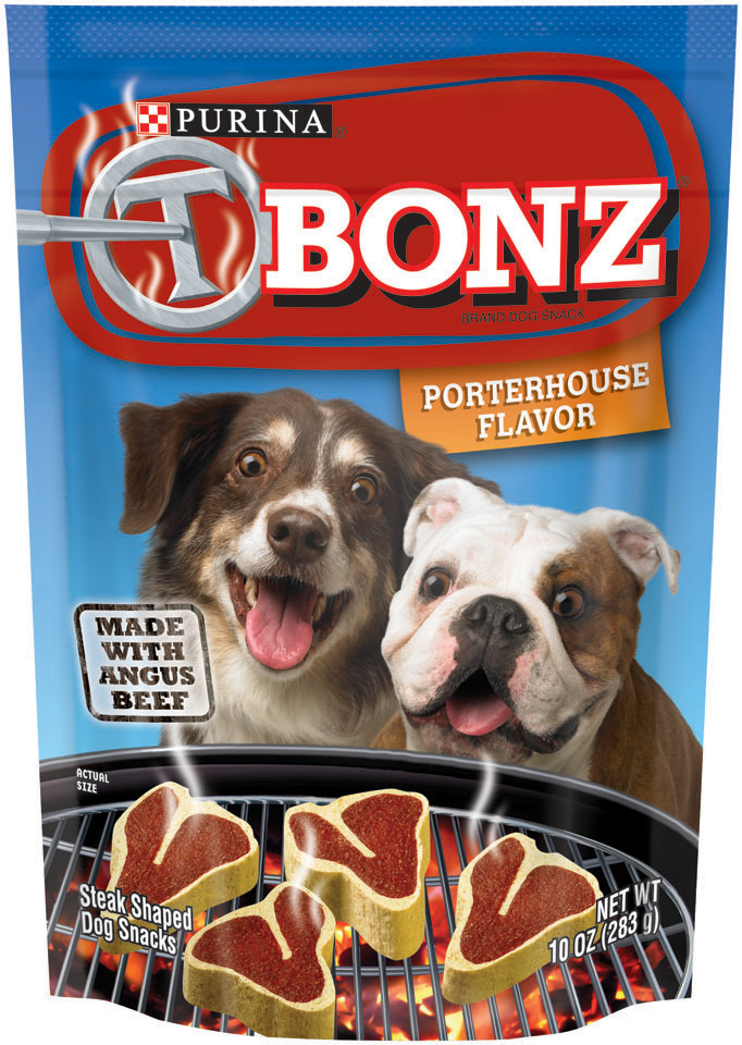 Purina T Bonz Porterhouse Flavor Dog Snack 10 oz. Pouch