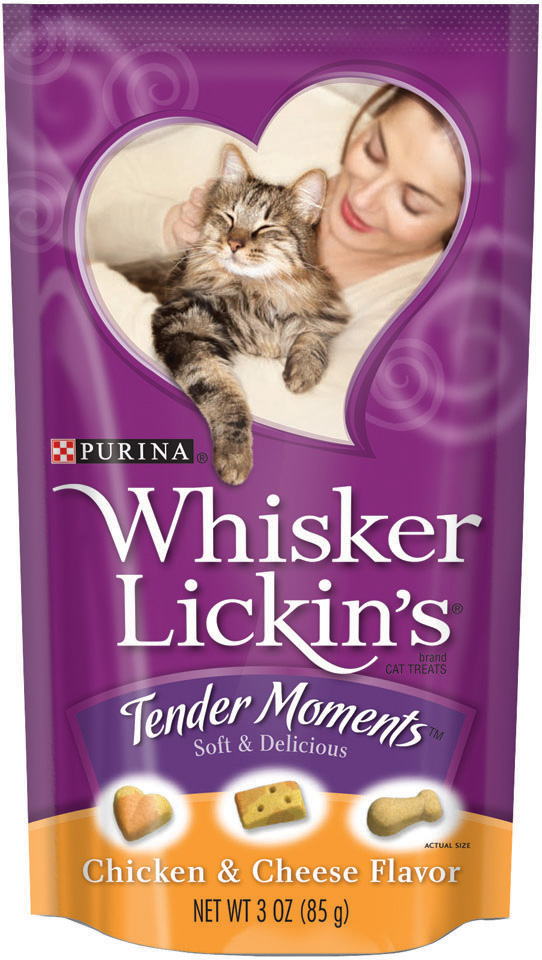 Whisker Lickin's Tender Moments Chicken & Cheese Flavor Cat Treats 3 oz. Pouch