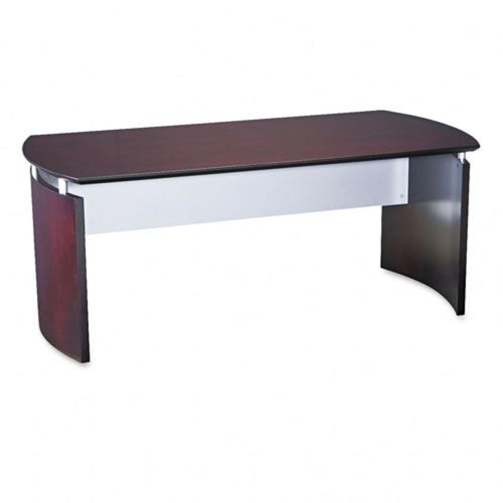 Tiffany Industries MLNNDT72MAH Napoli Series Desk with Curved End Panels