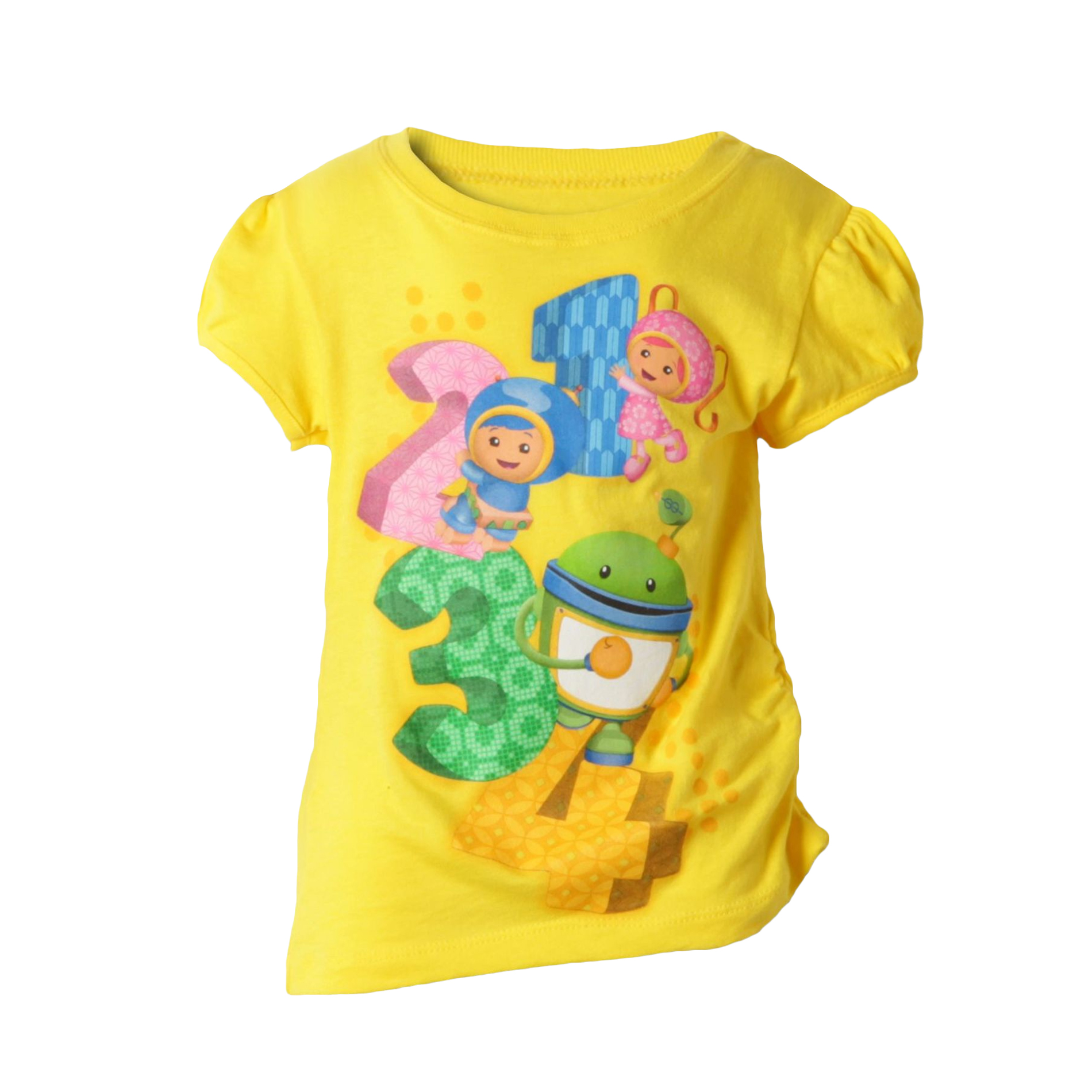 Nickelodeon Girl&#8217;s Top &#8216;Team Umizoomi&#8217; Ruffled Short Sleeve Cinch Yellow