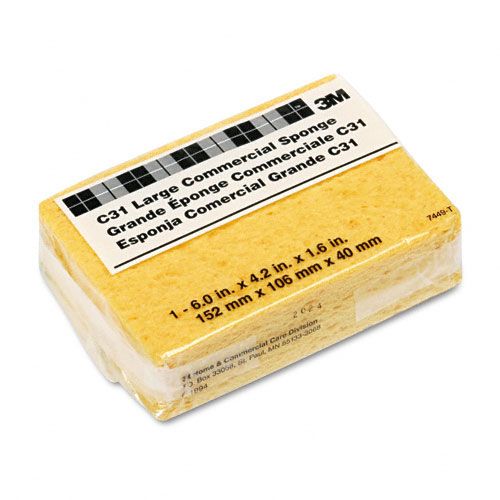 3M MMMC31 Commercial Cellulose Sponge, Yellow, 4-1/4 x 6