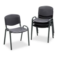 Safco Products Safco Set Of 4 Stack Chairs In Black Finish 4185BL