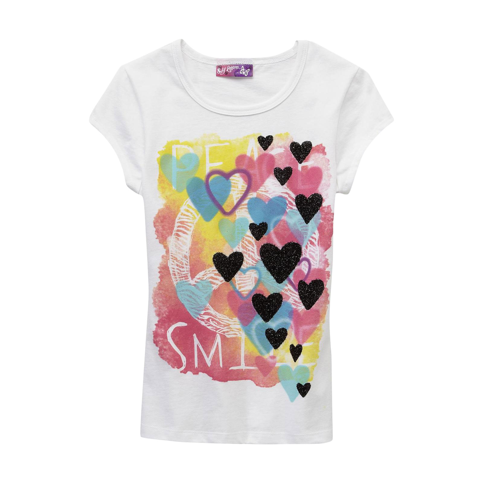 Self Esteem Girl's Graphic T-Shirt - Hearts