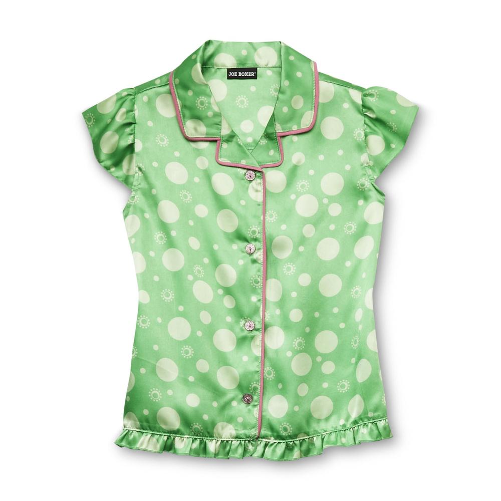 Joe Boxer Girl's Pajama Shirt  Tank Top & Shorts - Polka Dots & Girl