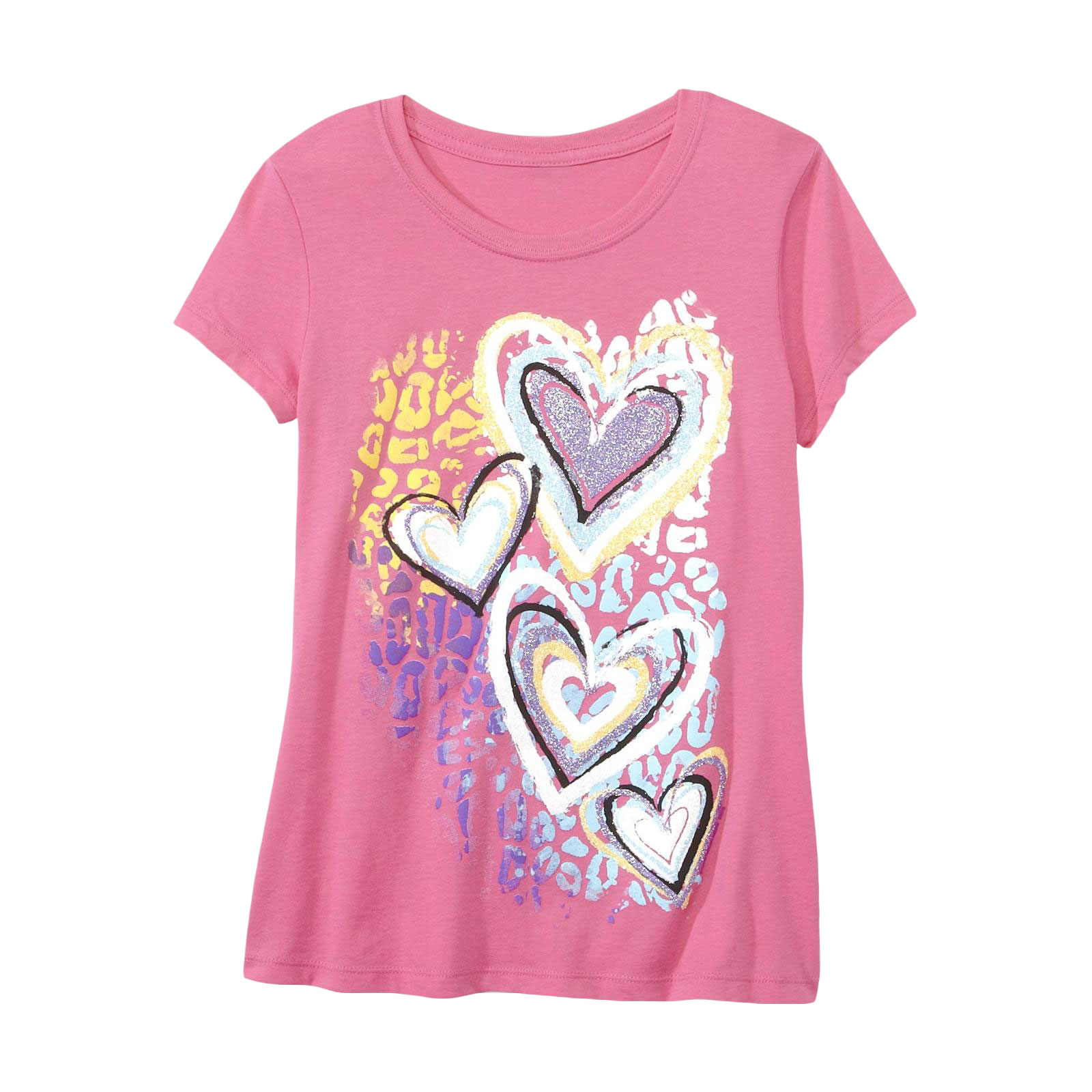 Hybrid Girl's Graphic T-Shirt - Rainbow Hearts