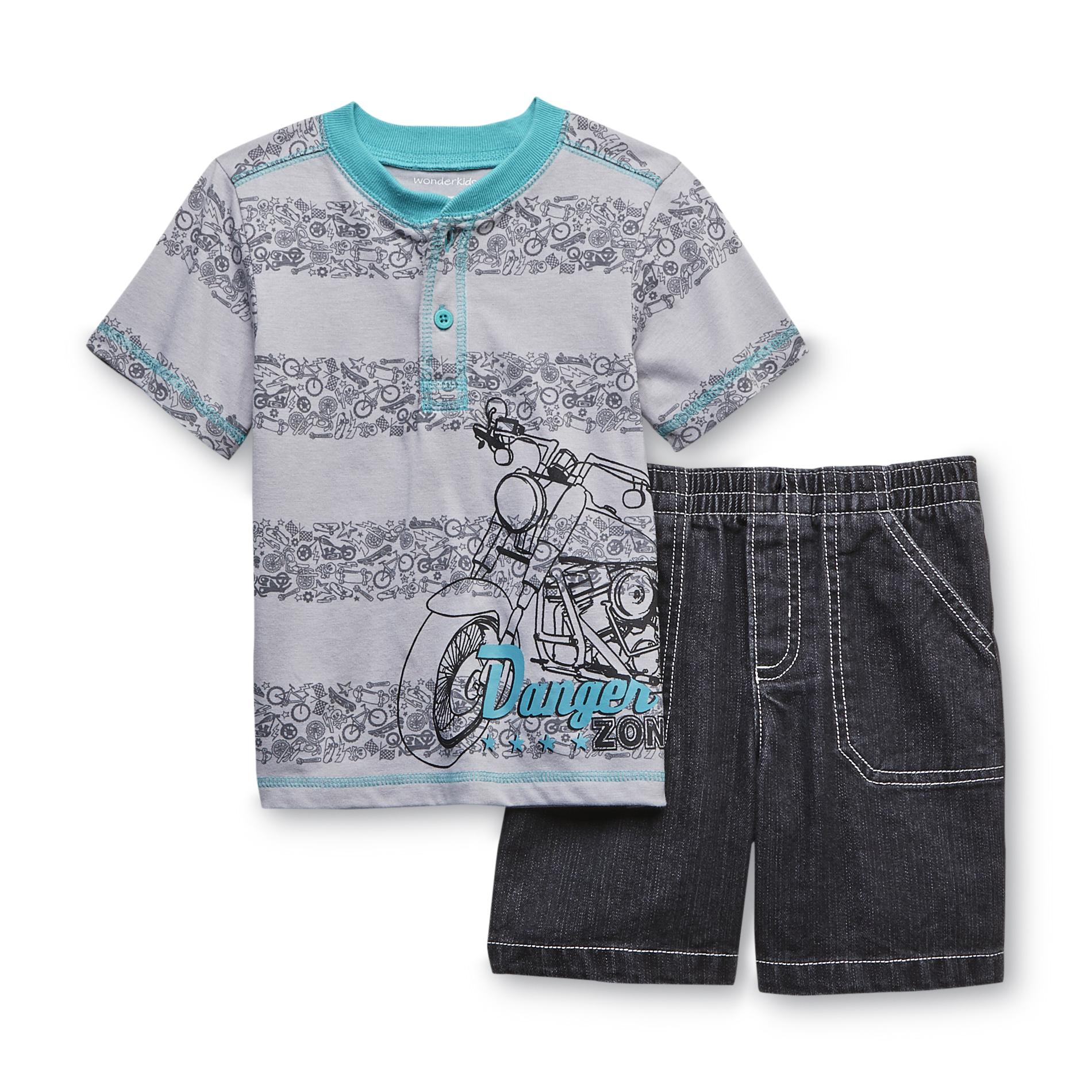 WonderKids Toddler Boy's Graphic T-Shirt & Pants - Danger Zone