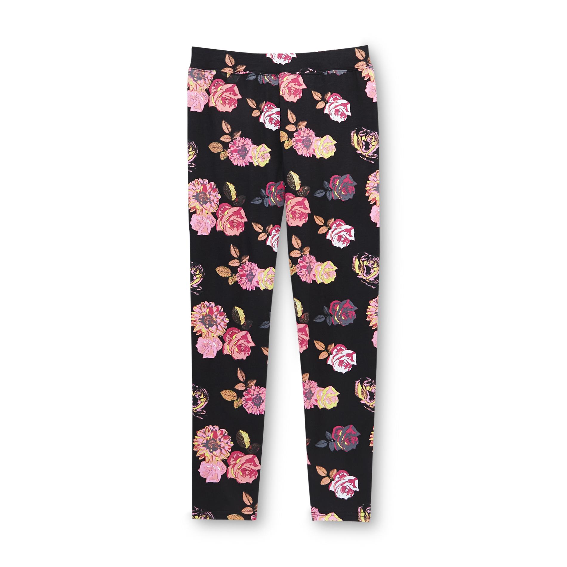 Canyon River Blues Girl's Stretch Leggings - Floral