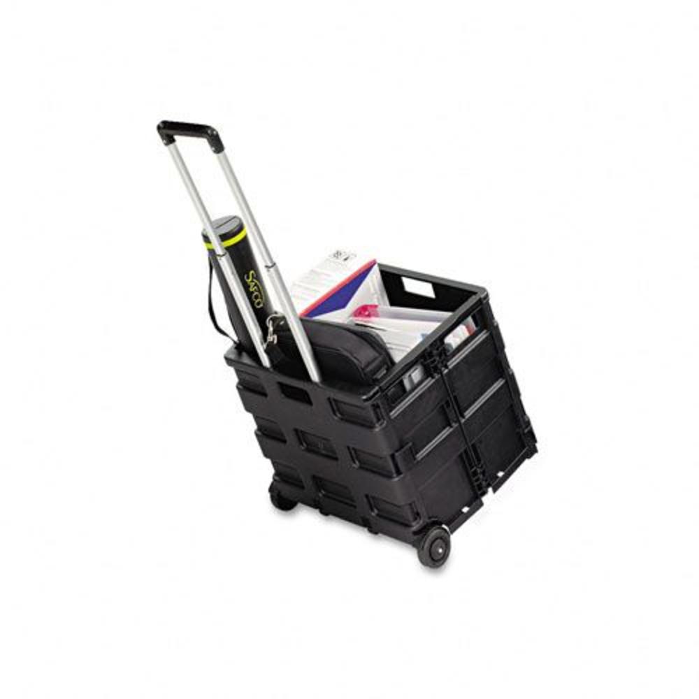 Safco Stow And Go Crate Cart, 1-1/5 Cubic Ft Capacity