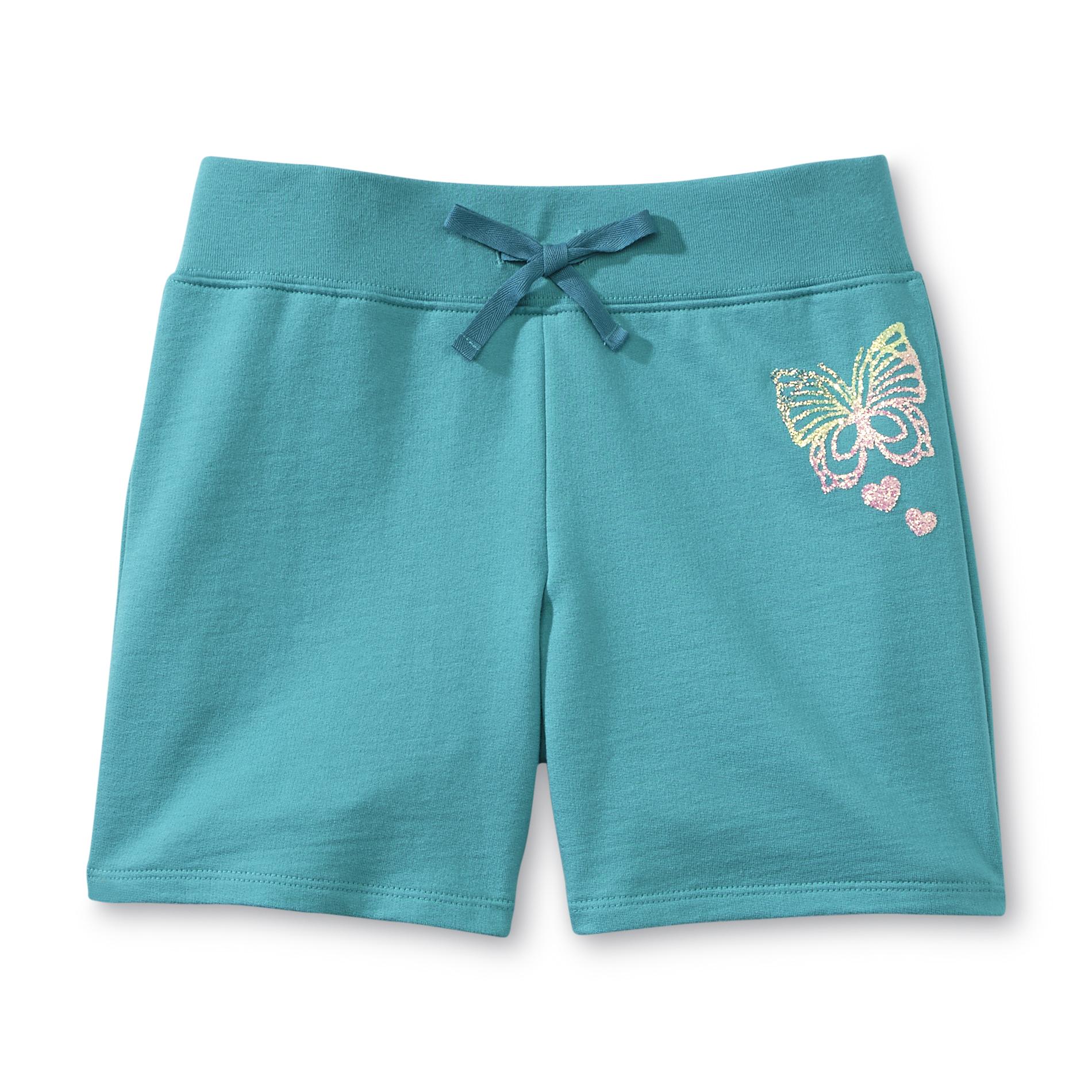 Canyon River Blues Girl's French Terry Shorts - Butterfly