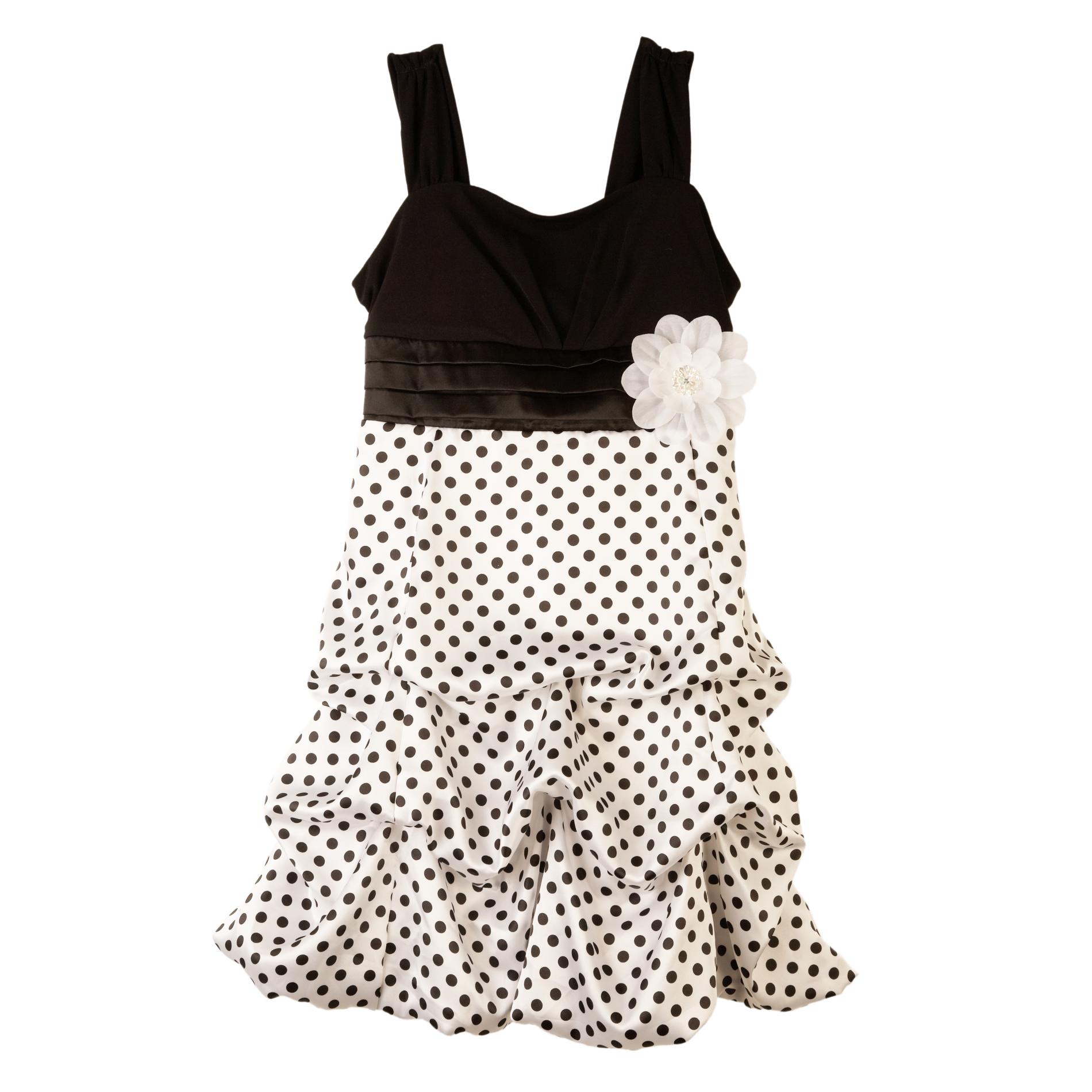 Amy's Closet Girl's Sleeveless Party Dress - Polka Dots