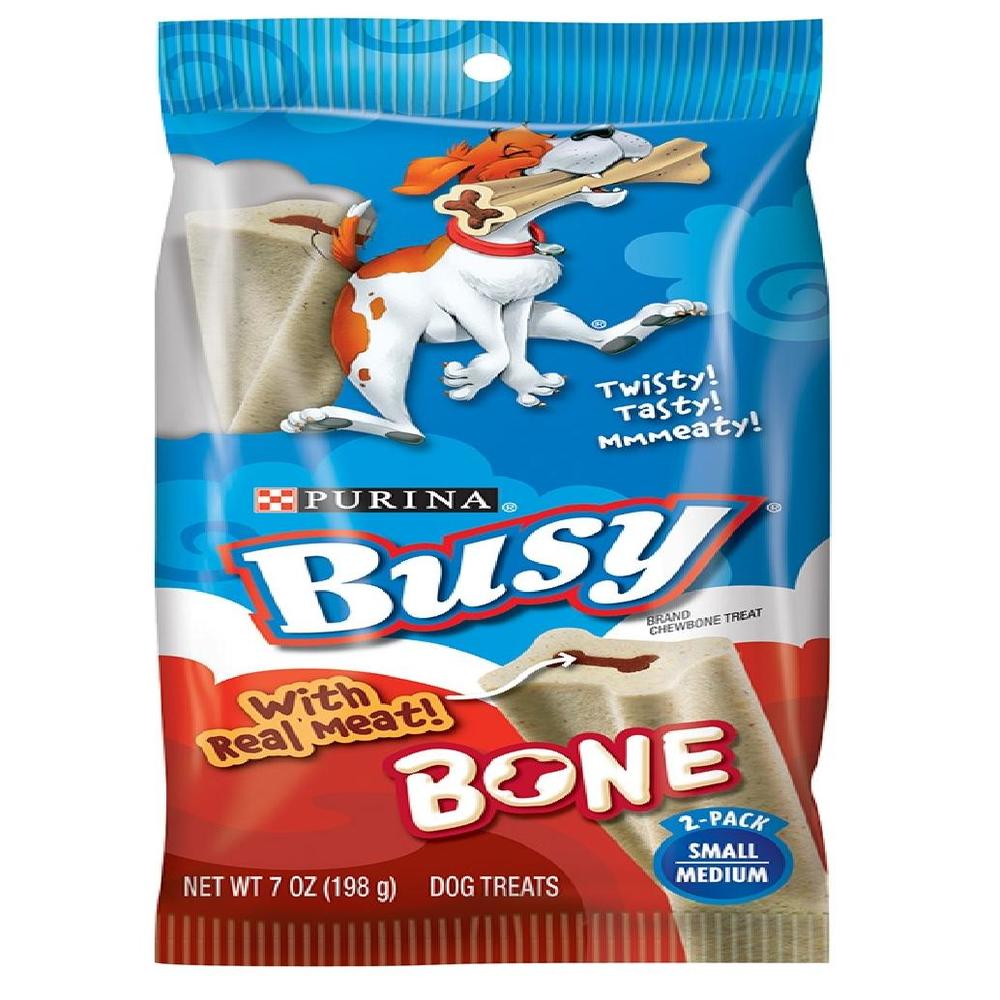 Busy Bone Small/Medium Meaty Chewbone Dog Treats 7 oz. Bag