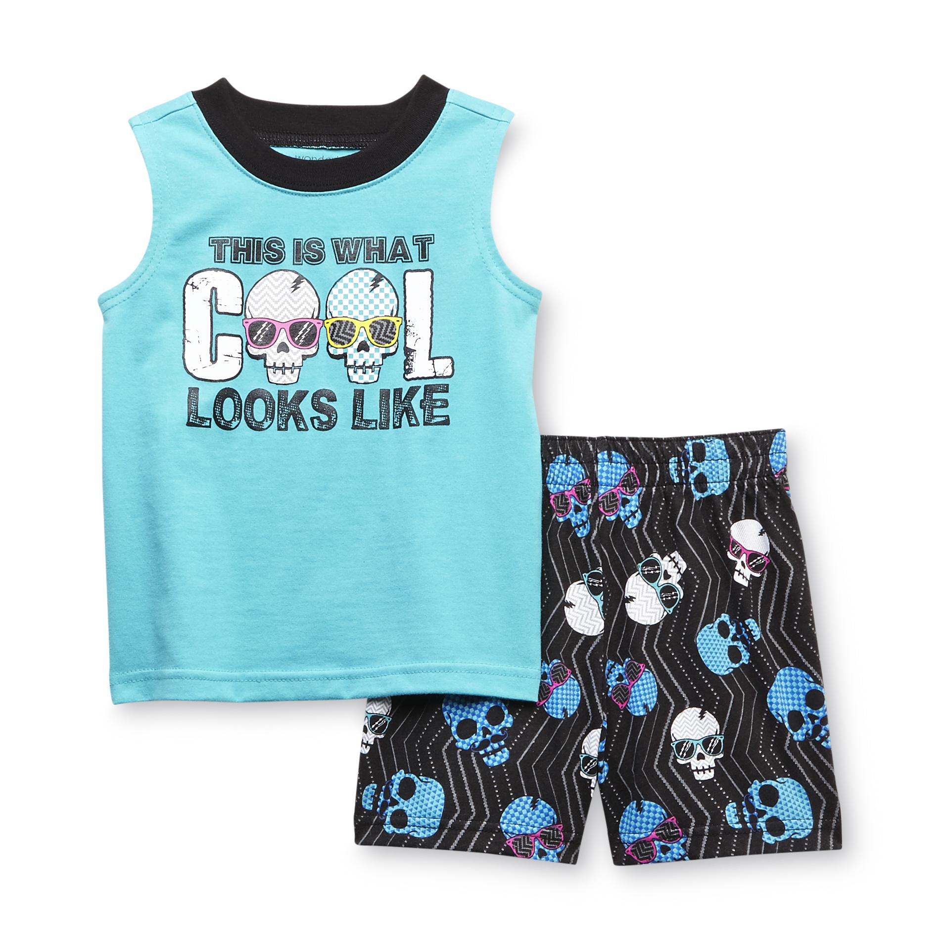 WonderKids Infant & Toddler Boy's Tank Top & Shorts - Cool Skulls
