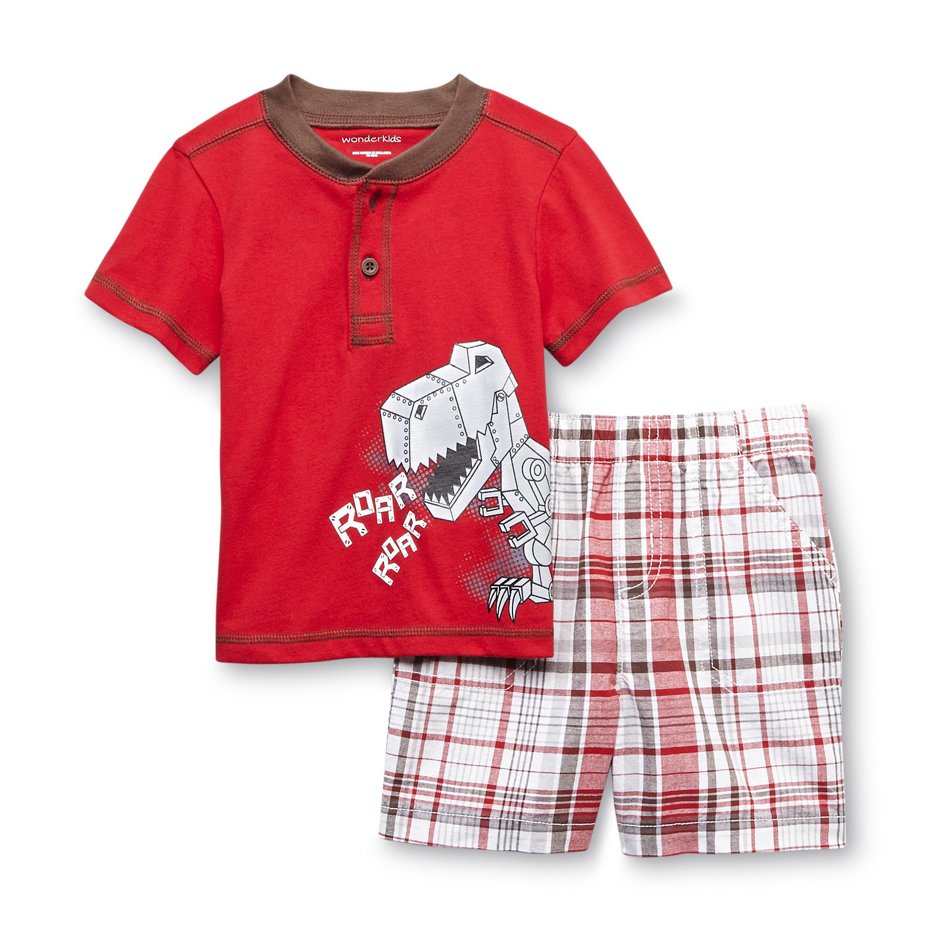 WonderKids Infant & Toddler Boy's Shirt & Shorts - Robot Dinosaur
