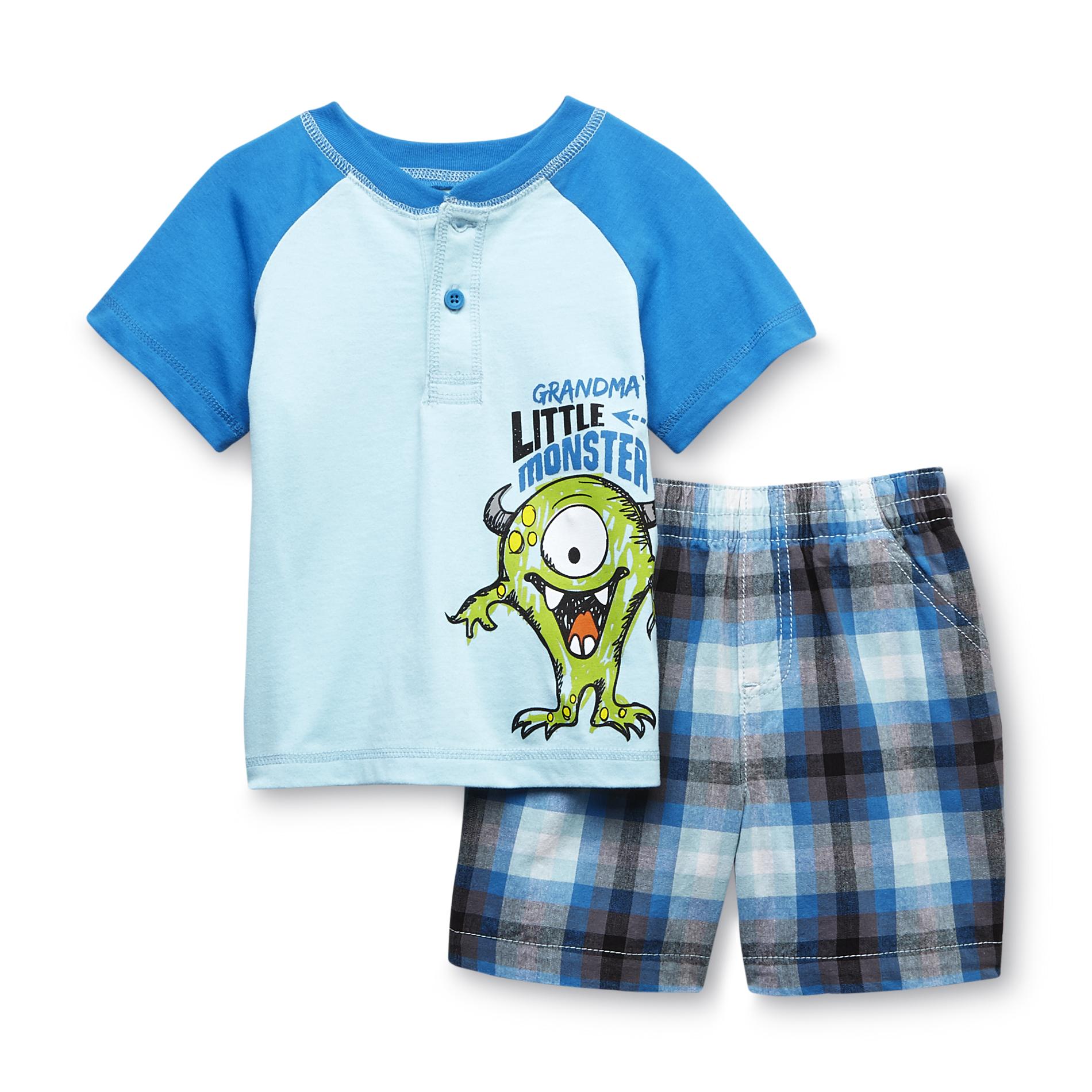 WonderKids Infant & Toddler Boy's Shirt & Shorts - Grandma's Monster