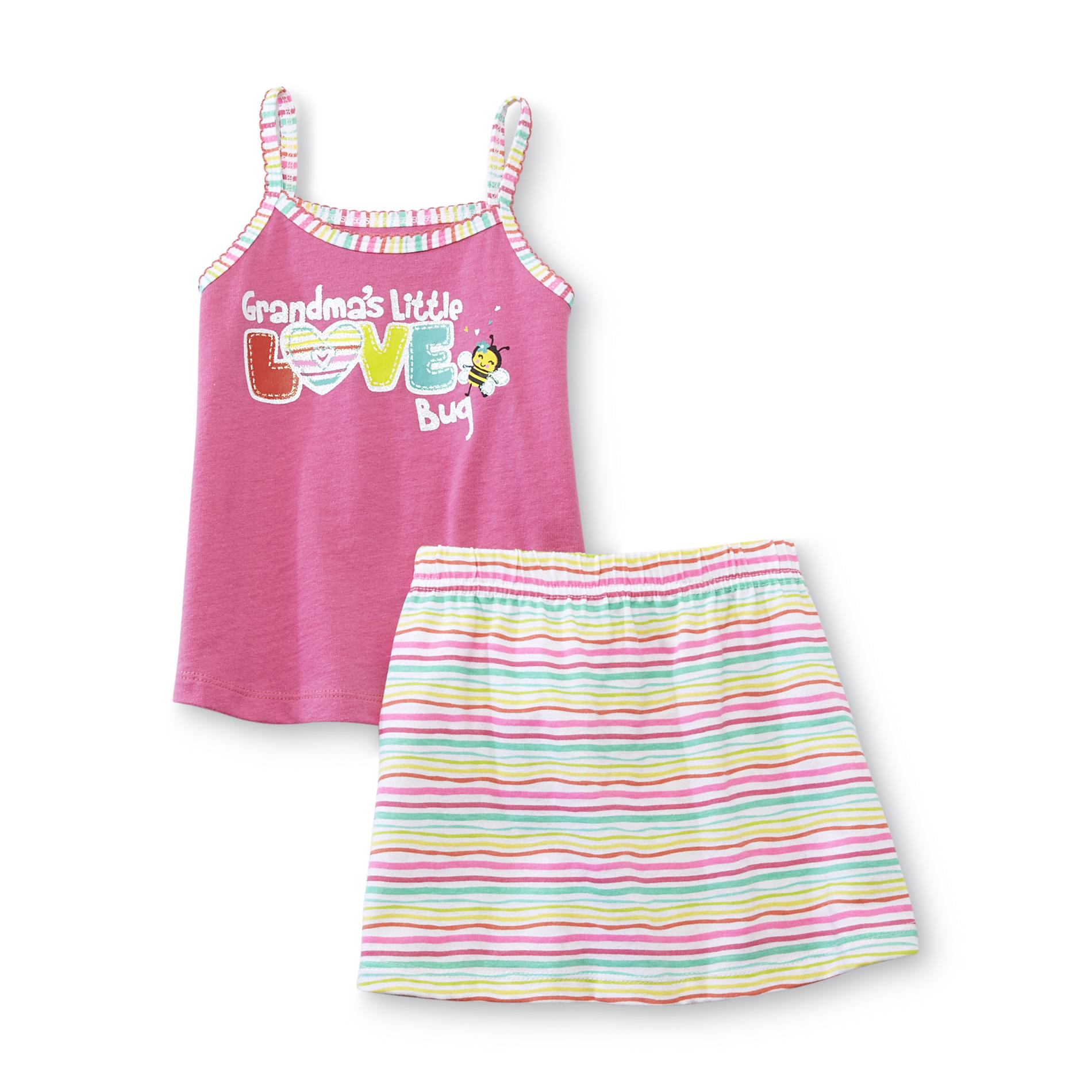 WonderKids Infant & Toddler Girl's Tank Top & Skirt - Love Bug