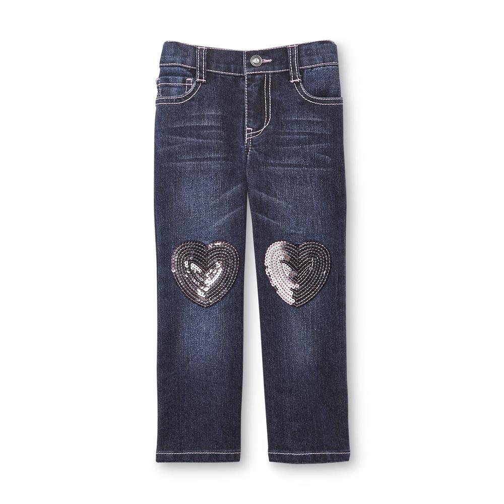 Piper Infant & Toddler Girl's Skinny Bootcut Jeans - Sequin Hearts