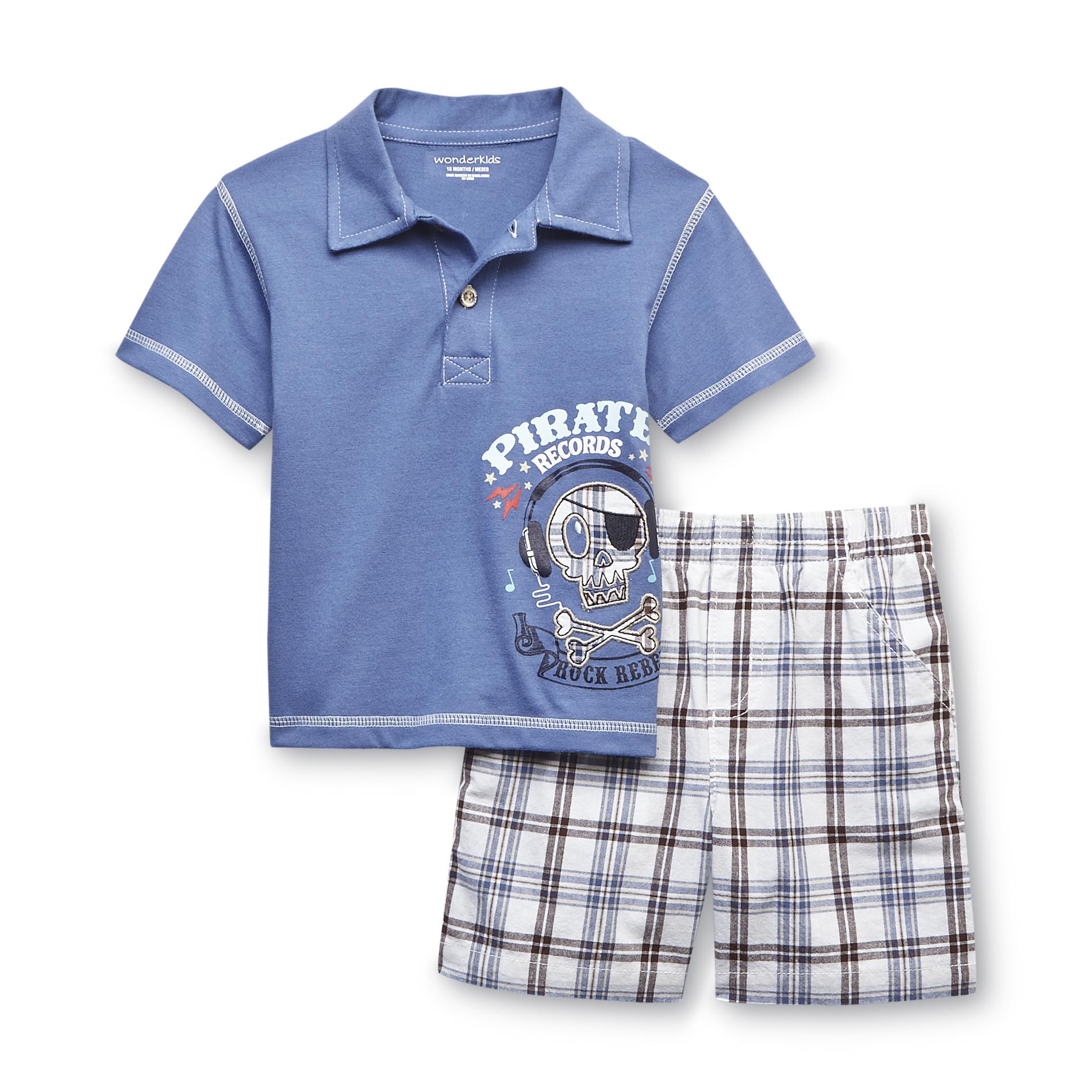 WonderKids Infant & Toddler Boy's Polo Shirt & Shorts - Pirate Records