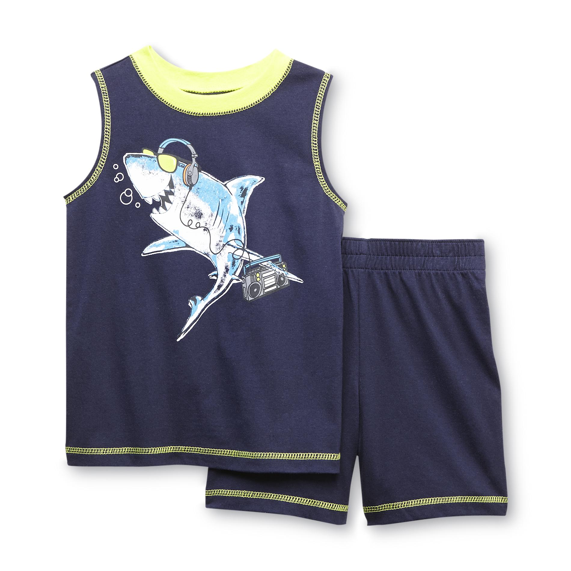 WonderKids Infant & Toddler Boy's Muscle Shirt & Shorts - Shark