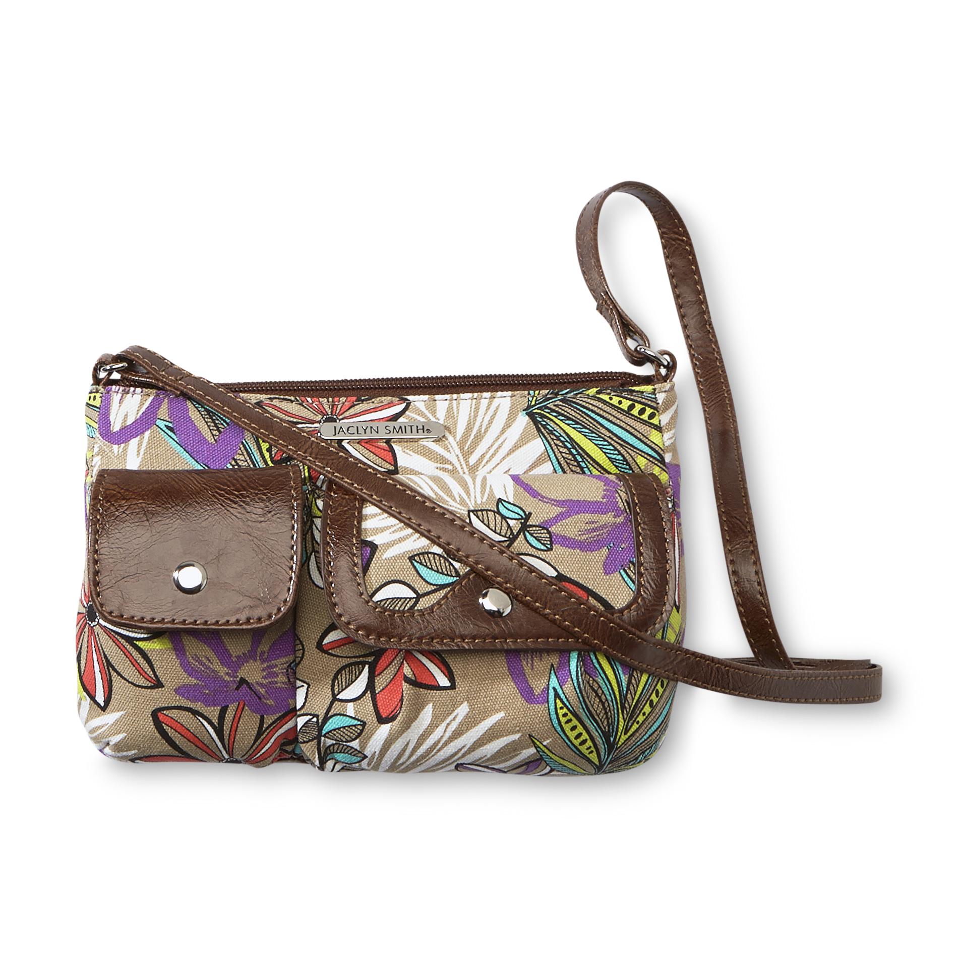 Jaclyn Smith Women's Alexandra Faux Leather Crossbody Bag Tropical
