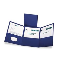 Oxford Tri-Fold Folder with 3 Pockets for 150 Letter-Size Sheets, Blue (OXF59802)