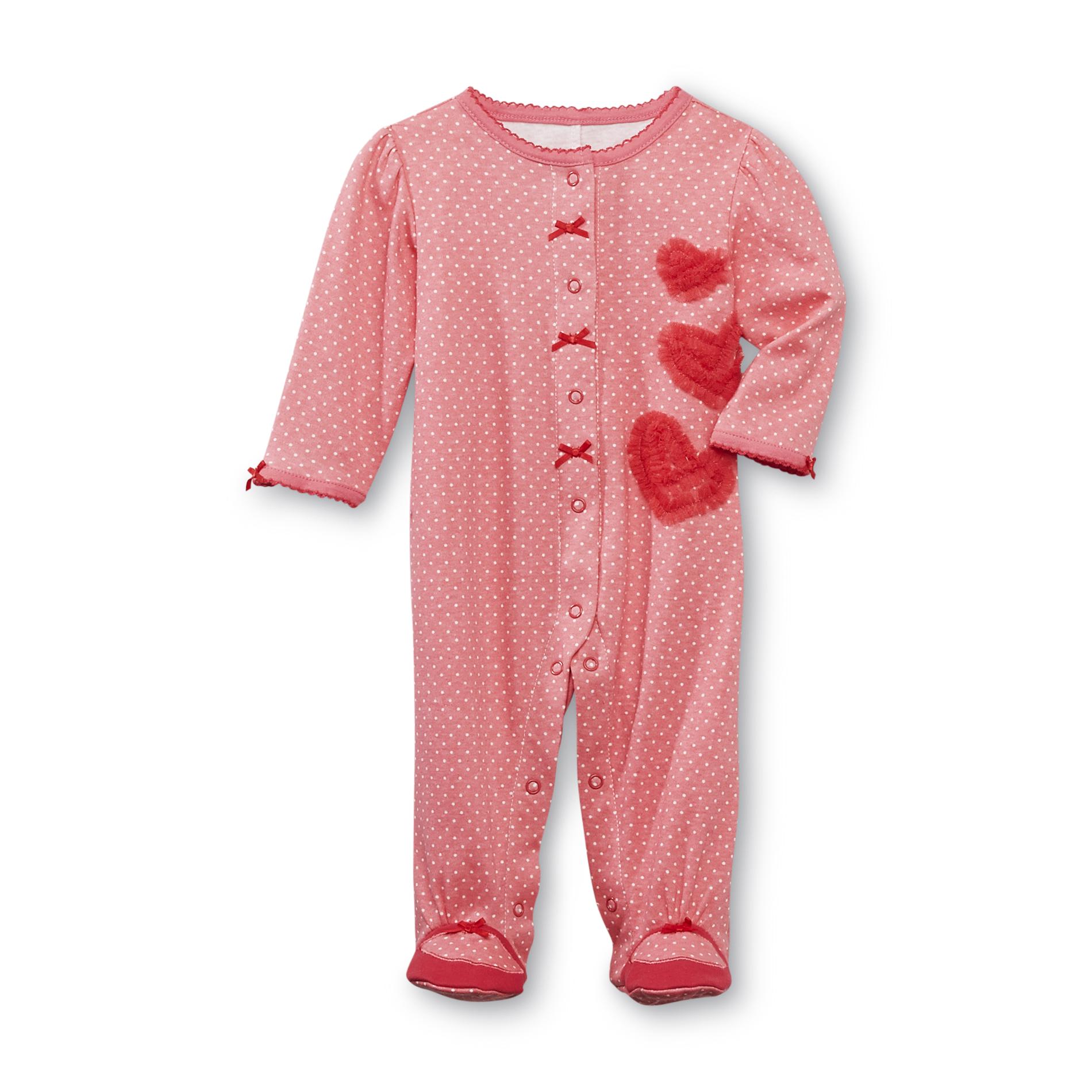 Little Wonders Newborn Girl's Sleeper Pajamas - Polka Dots