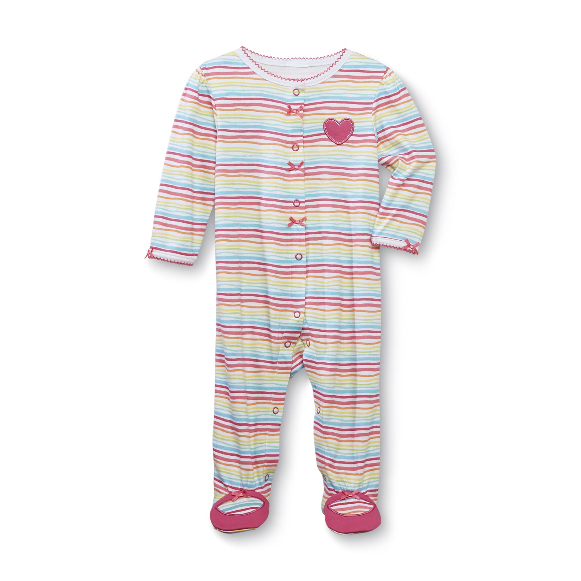 Small Wonders Newborn Girl's Sleeper Pajamas - Striped