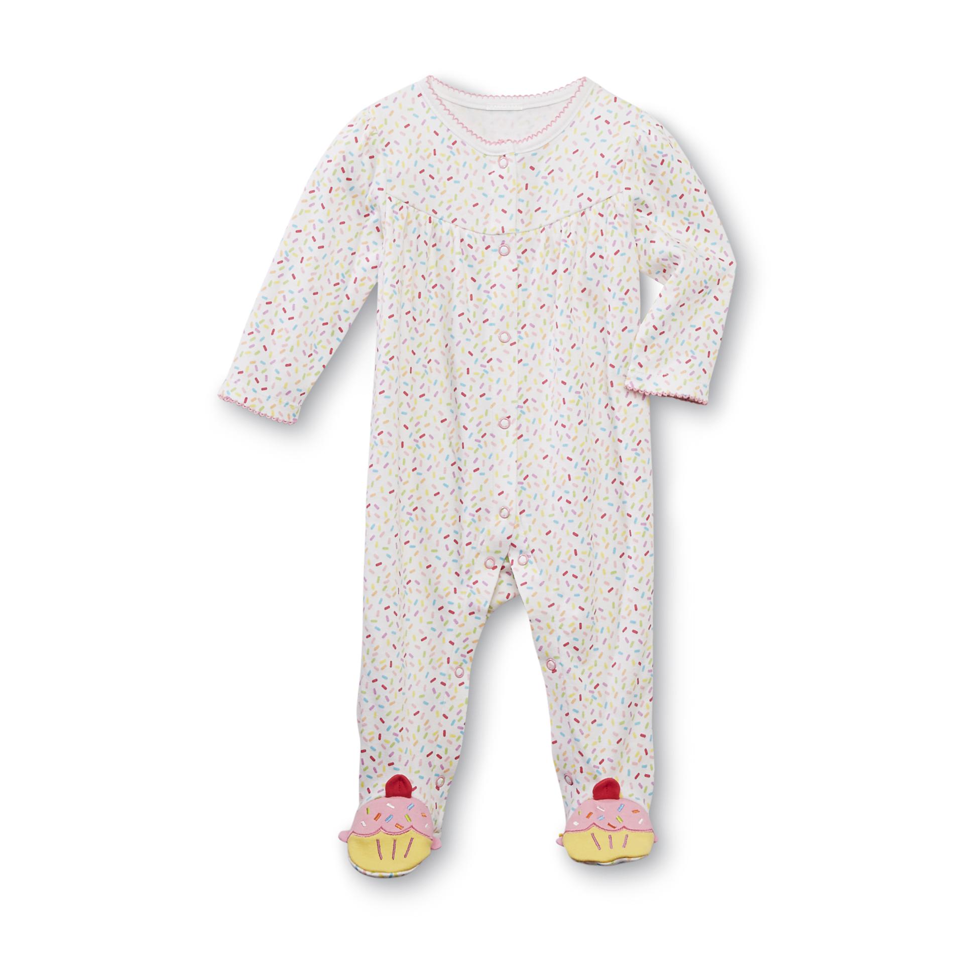 Small Wonders Newborn Girl's Footed Sleeper Pajamas - Sprinkles