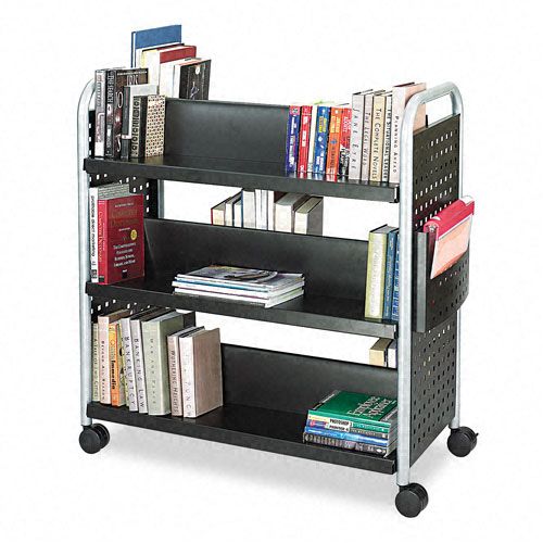 Safco Scoot Double-Sided Steel Book Cart