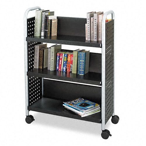 Safco Scoot Single-Sided Steel Book Cart