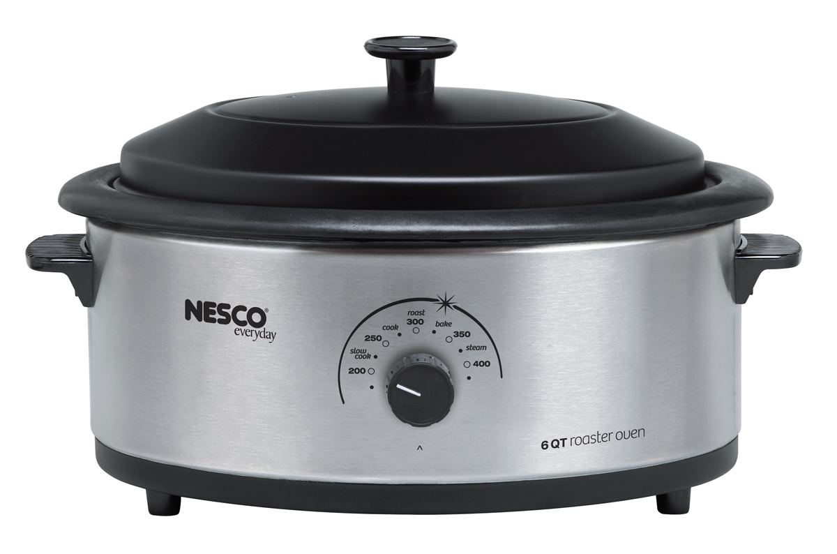 Nesco 4816-25PR 6 Qt Roaster Oven SS/Metal Lid