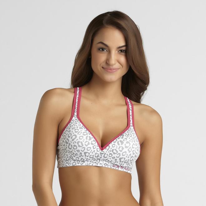 Joe Boxer Women's Racerback Sports Bra Cheetah