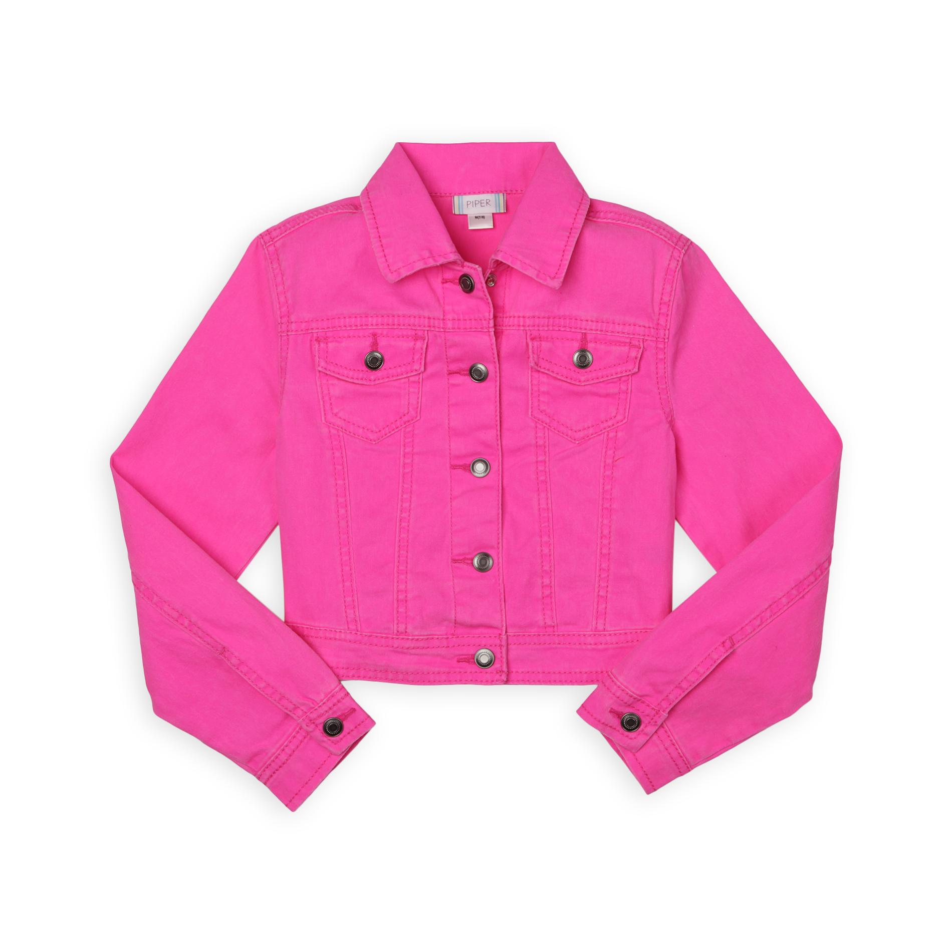 Piper Girl's Cropped Twill Jacket