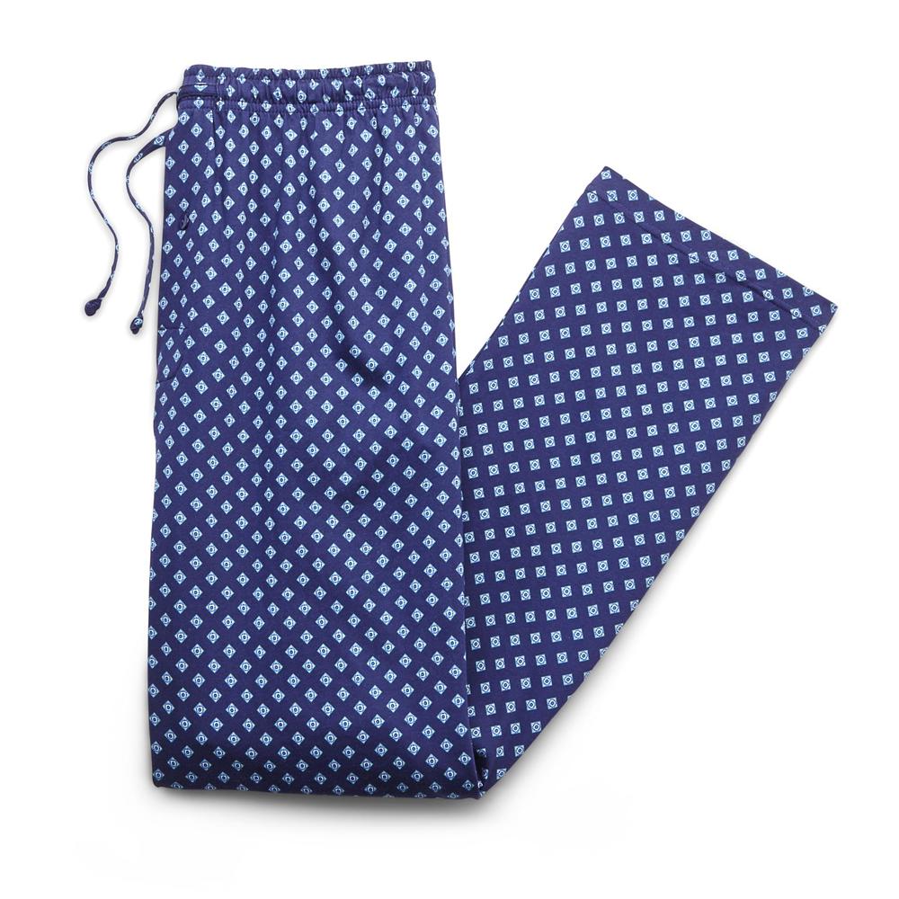 Covington Men's Cotton Knit Pajama Pants - Diamond Print
