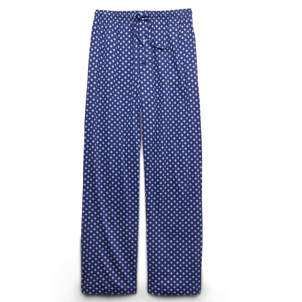 Covington Men's Cotton Knit Pajama Pants - Diamond Print