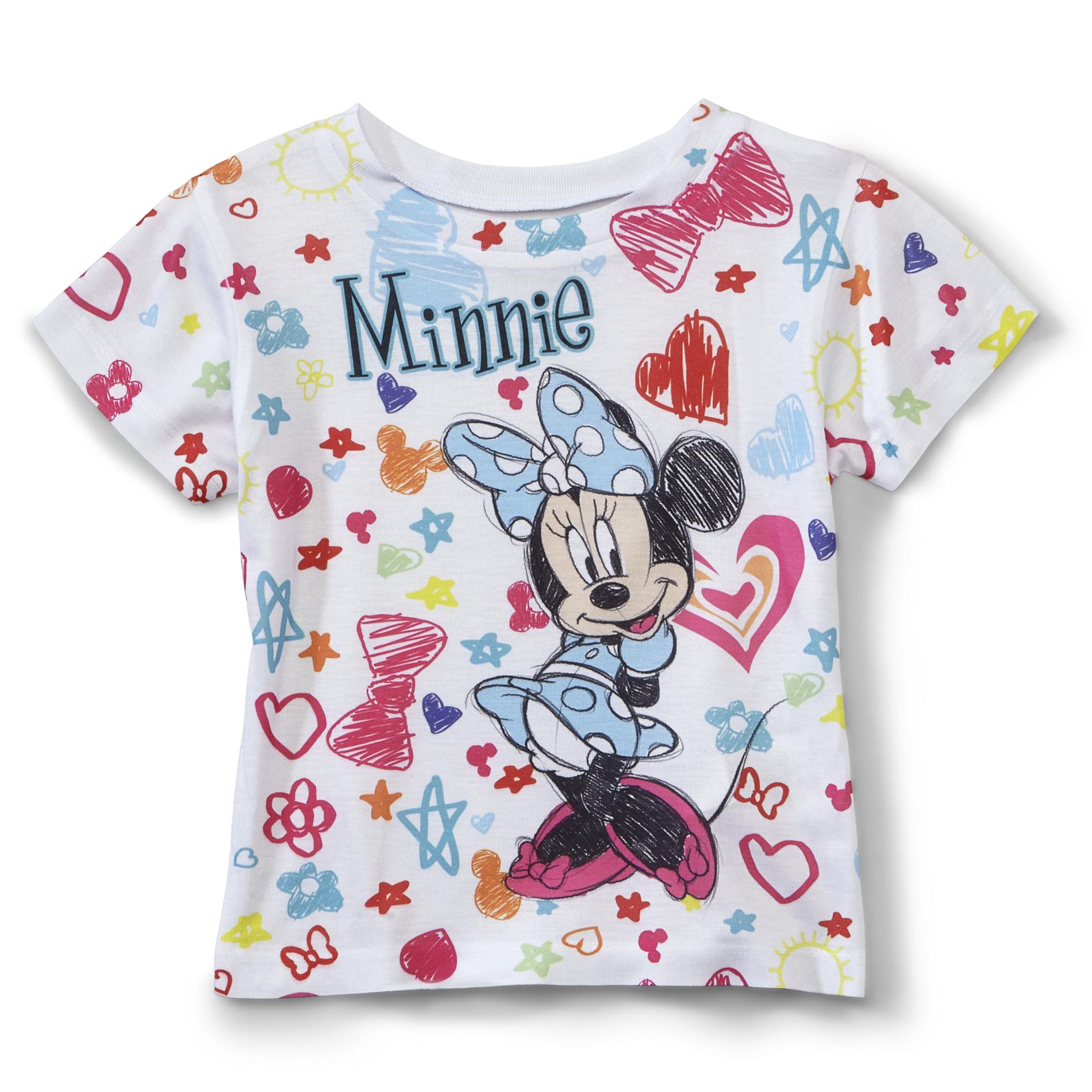 Disney Toddler Girl's Sublimation T-Shirt - Minnie Mouse