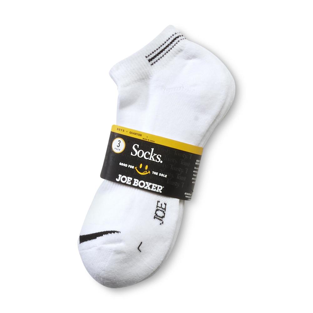 Joe Boxer Boy's 3 Pack Quarter Socks - Multicolor