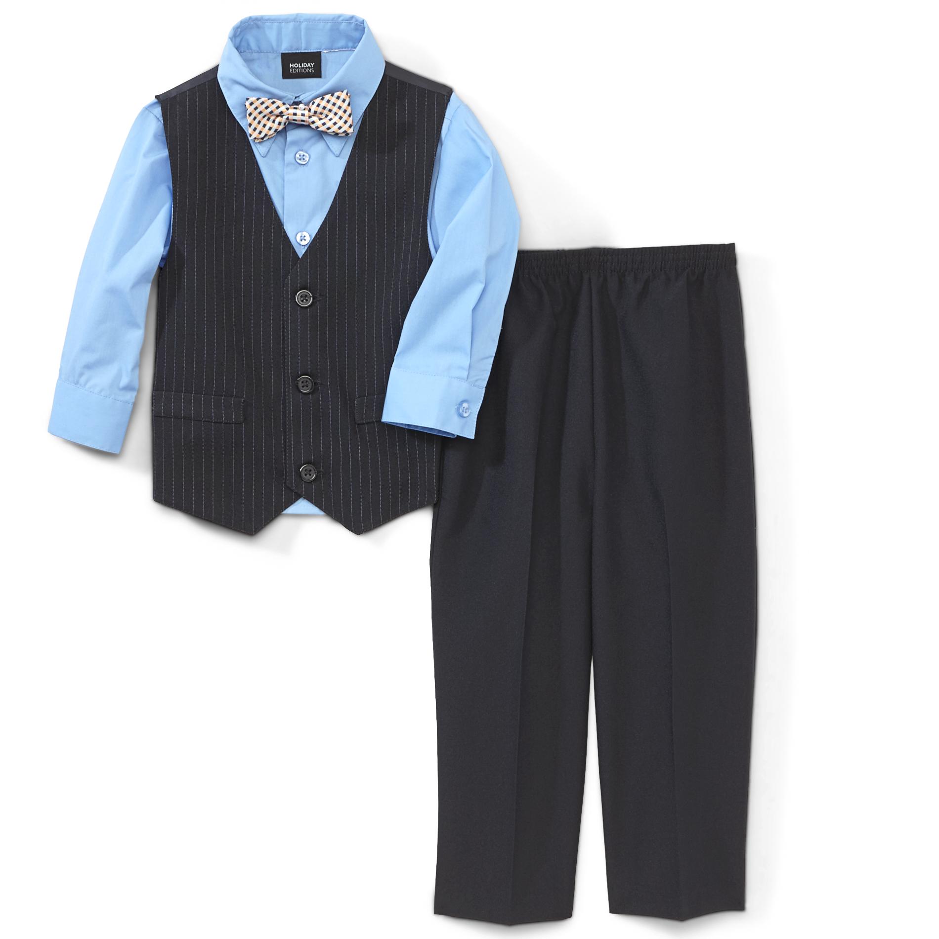 Holiday Editions Infant & Toddler Boy's Vest  Trousers  Shirt & Bow Tie